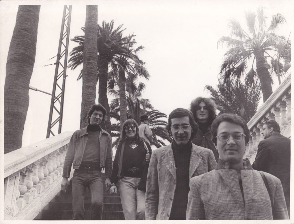 Sanremo 1972 scalinata Pezzana Cohen d'Eaubonne e altri militanti francesi